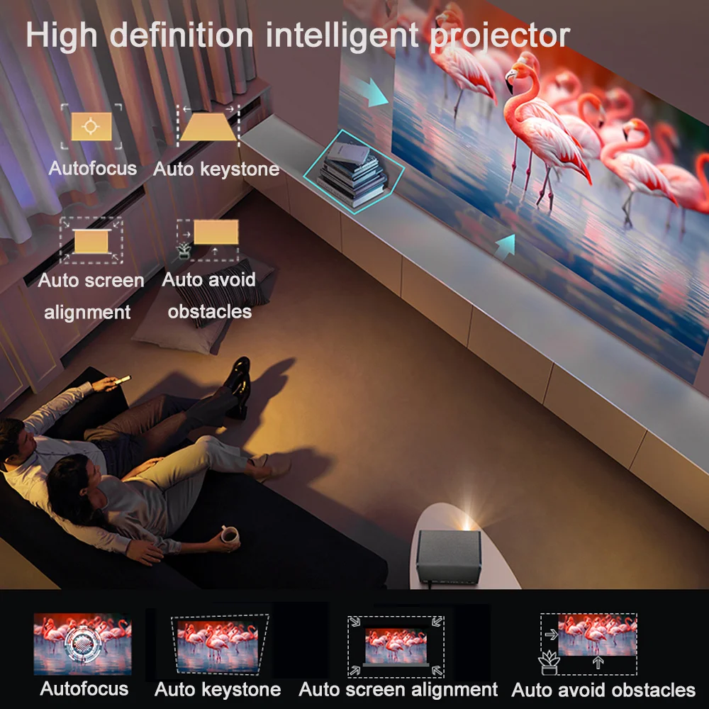 DITONG 2025 НОВЫЙ проектор J10 Native 1080P с автофокусом 4k HD видео уличный мобильный телефон Android умный домашний кинотеатр светодиодный проектор (art.: 3920cd044c2f0) - 3920cd044c2f0