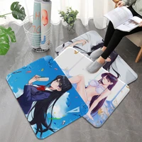 anime girl komi shouko kitchen mat rectangle anti slip home soft badmat front door indoor outdoor mat toilet rug