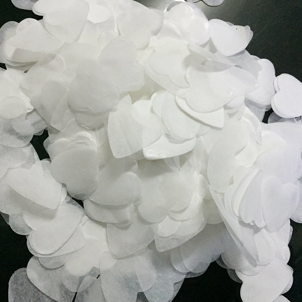 

10 000 White Heart Confetti Tissue Papers Eco Friendly & Biodegradable Perfect for Weddings Birthdays & Celebrations