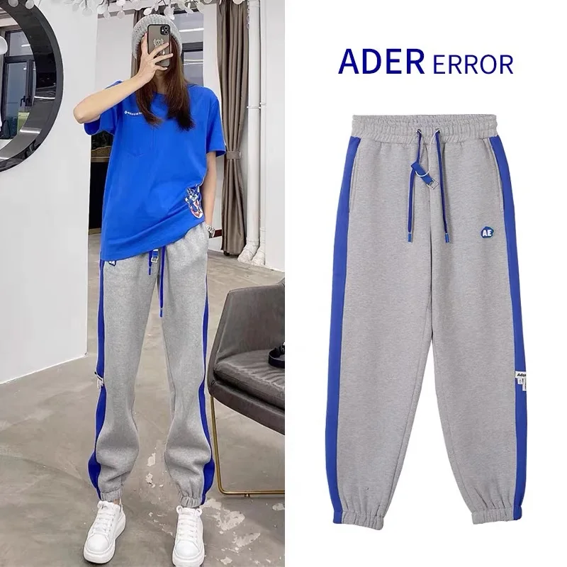 

ADER ERROR Pant 100% 1:1 Autumn Winter Splicing Casual AE Men's and Women's Loose Legged Couple Color Matching Pants