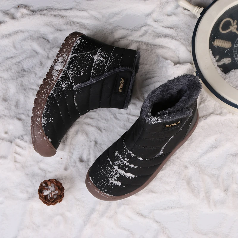 High Top Keep Warm Snow Botas Hombre Winter Boot Waterproof Winter Sport Shoes For Men Non-slip Leather Boots Work Shoes Unisex