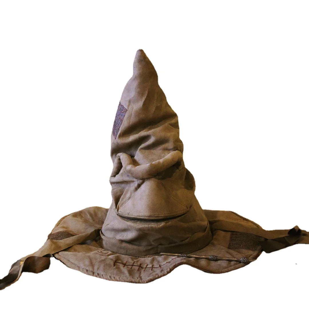 

Leather Witch Wizard Hats Movies Potter Sorting Hat Halloween Party Props Cosplay Costumes Accessories