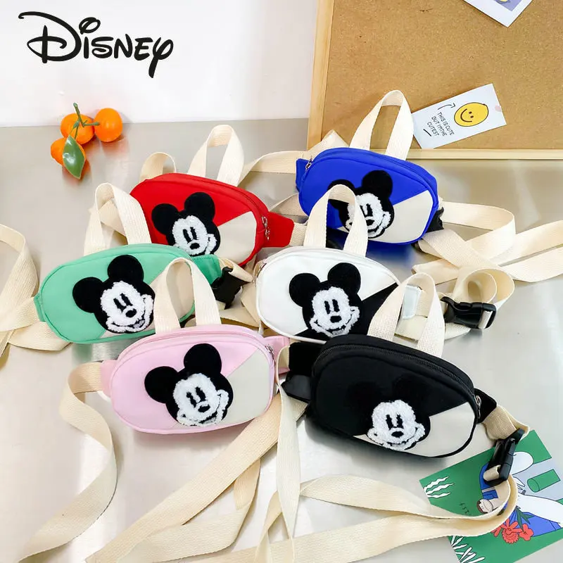 Disney Mickey 2023 New Women's Crossbody Bag Cartoon Fashion Children's Shoulder Bag High Quality Portable Casual Chest Bag