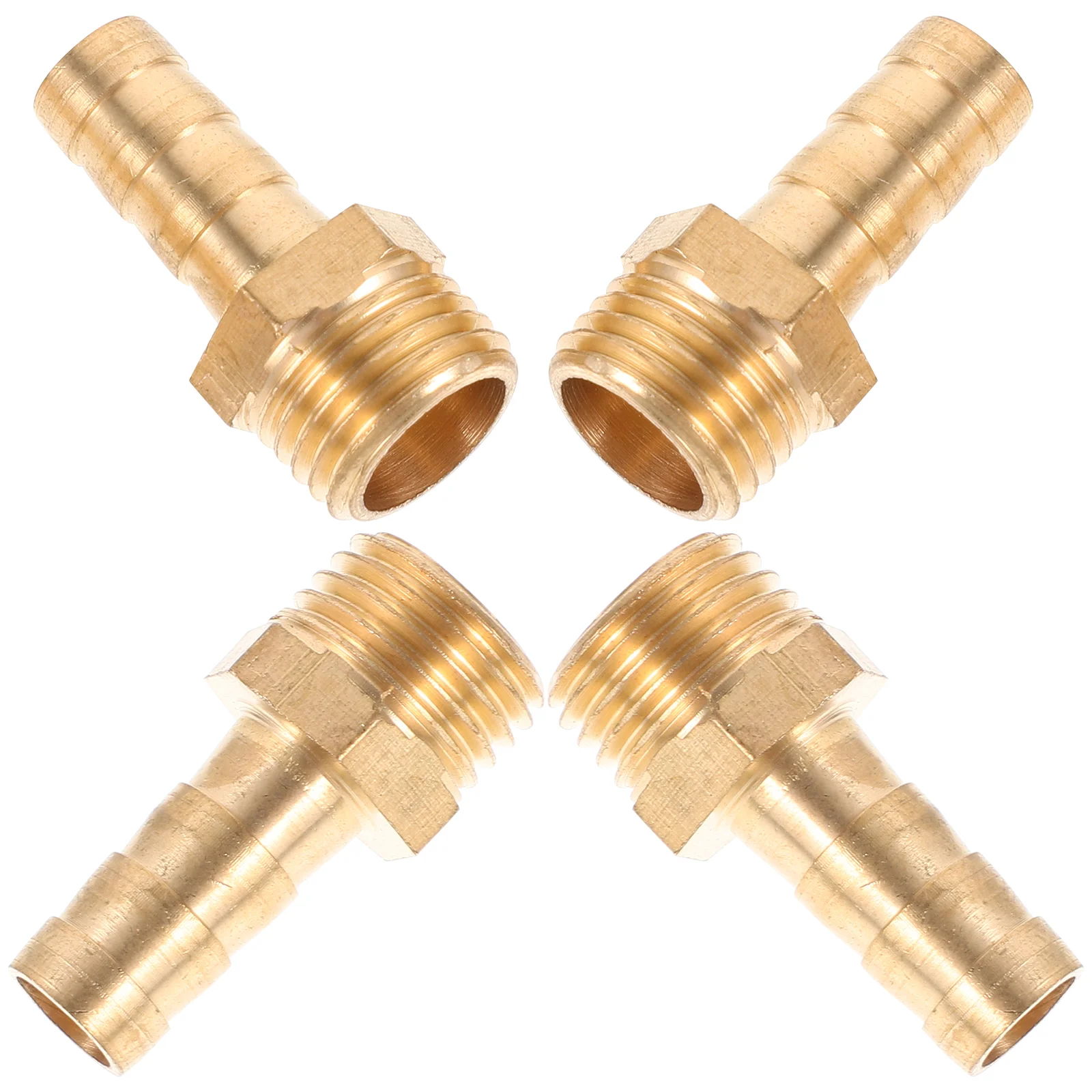 

4 Pcs Air Hose Fitting Brass Pex Fittings Crimp Accessories Attachments Copper Barb Straight Practical