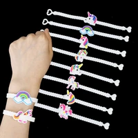 10pcs unicorn party decoration rubber bangle bracelet for girl unicorn birthday party decor kids favor gift baby shower supplies