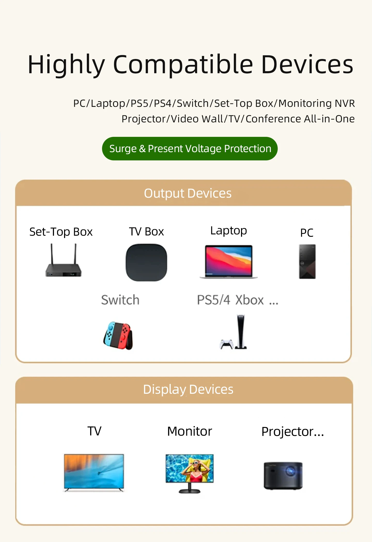 Фото Защитный адаптер аудио-видео интерфейса 4K HDMI ESD 4K60Hz 18Gbps, соответствует стандарту IEC 61000-4-2 для PS5/Xbox. №5