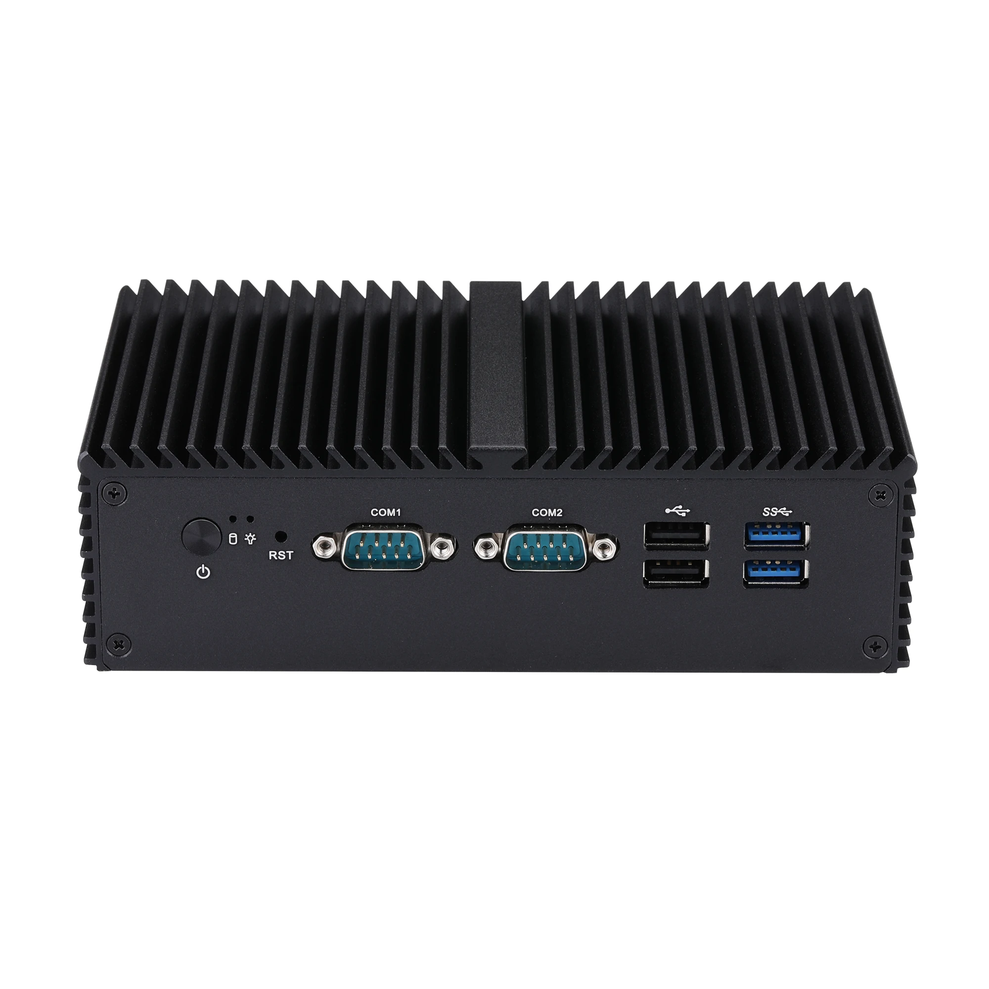 Quad Core CPU J6412 Fanless Linux Barebone 2 Ethernet Mini PC DDR4 12V DC POS Mini PC