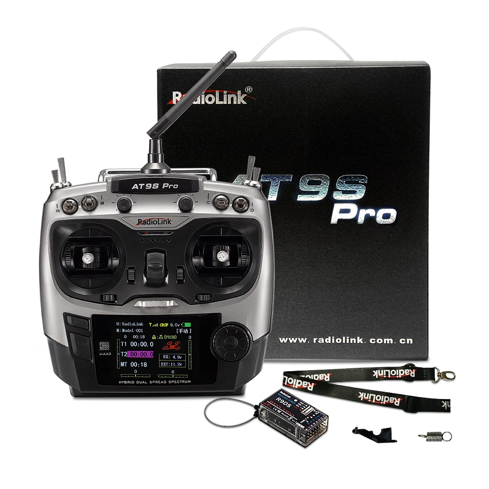 Передатчик RadioLink AT9S PRO 2 4G 12CH DSSS FHSS Mode2 с R9DS приемником 3S 2200 мАч 8C Аккумулятор для