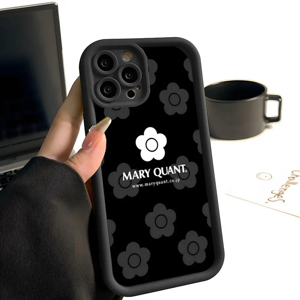 Fashion Mary Design Quants Phone Case Simple Solid Color Frosted Silicone For IPhone 16 13 12 15 14 Promax Plus All Inclusive Dr