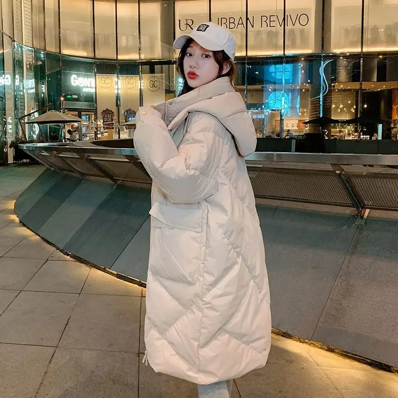 Winter Women Hooded Parkas Jackets Casual Thick Warm Windproof Coat Female Outwear Long Streetwear Outwear Tops Zipper S64