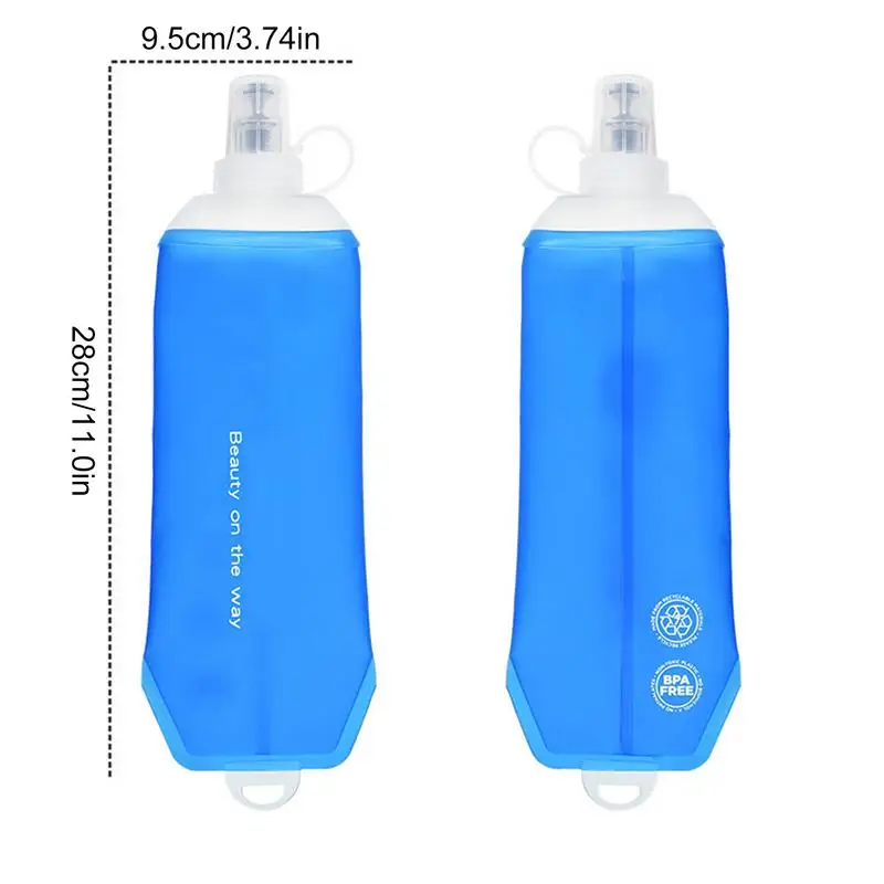 Мягкая колба для воды 450 мл складная бутылка езды на велосипеде беговой гибкая