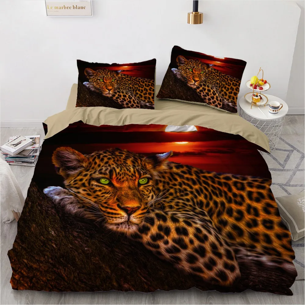

Leopar Bed Sheet Pillow Case Bed Sheets Home Textile Bed Sheet Black and White Cartoon Cat Pattern Protector Bed Coverlet