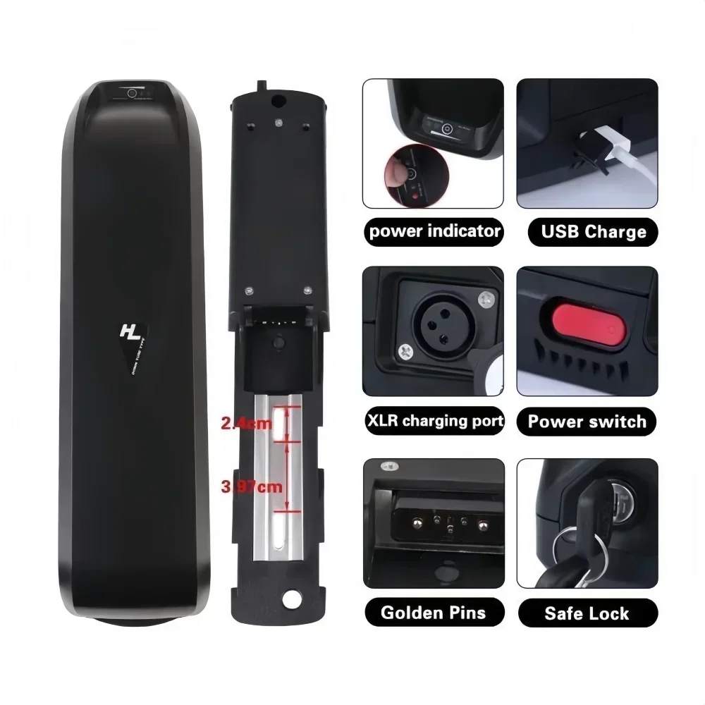 Новый оригинальный аккумулятор для электронного велосипеда Hailong 36 В 48 52 30 Ач 40 50 с