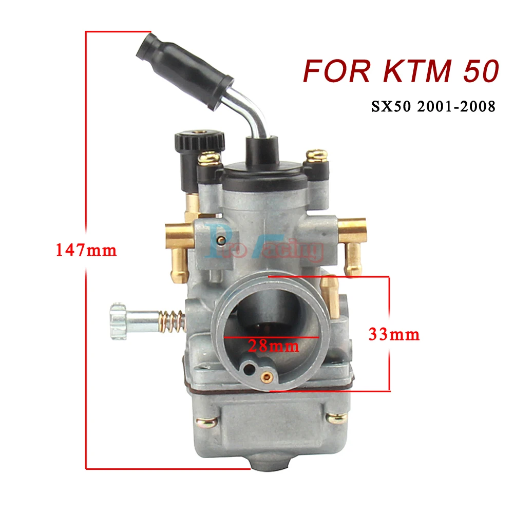 Carburateur pour moto  19mm  pour KTM SX 50 CC SX50 50SX Dirt Pit Bike  Mini Pro Junior Senior