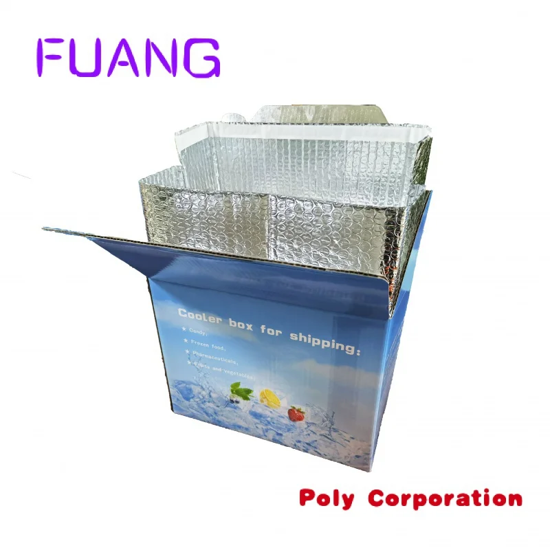 

Custom Thermal Shipping Box For Wine, Frozen Food 24-48 Hours With Insulated Bubble Box Liner