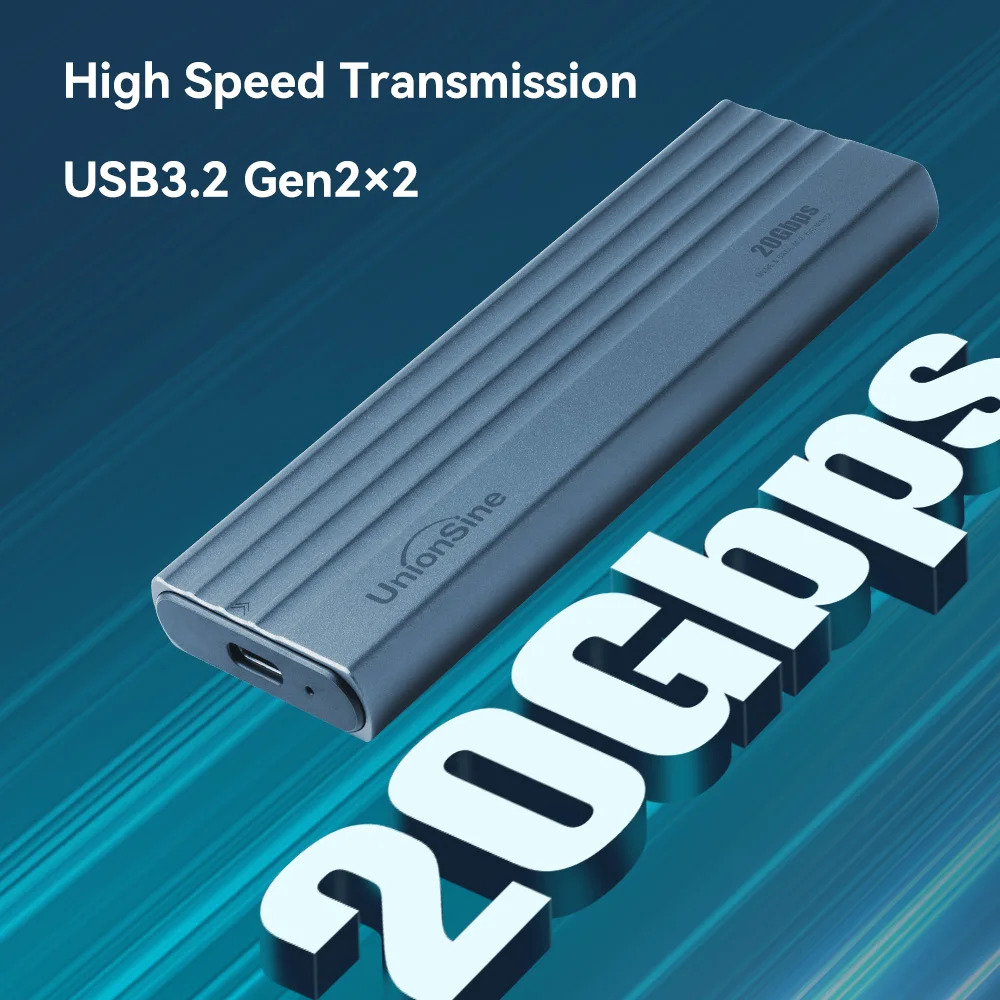 Unionsine SSD чехол M.2 адаптер корпуса 20 Гбит/с USB 3 2 Gen2 C внешний корпус M и B & ключи для