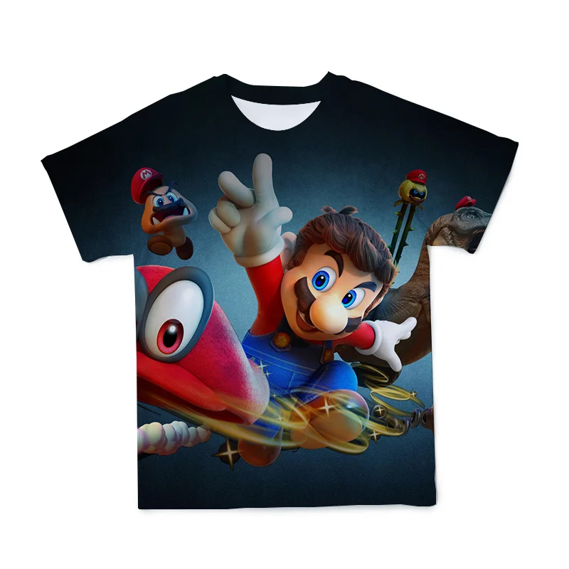 

20201 NewCool Cartoon Mario Bros 3D Design T-shirt Youth Boys Tshirt Casual Top Tee Clothing