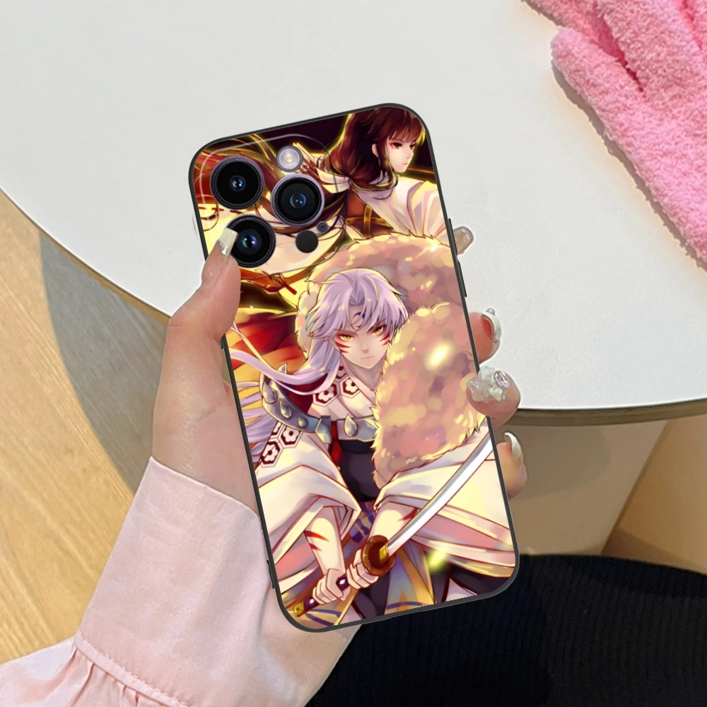 Чехол для мобильного телефона Inuyasha Sesshoumaru iPhone 15 14 13 12 11 X XR XS 8 7 Pro Max Plus Mini черный