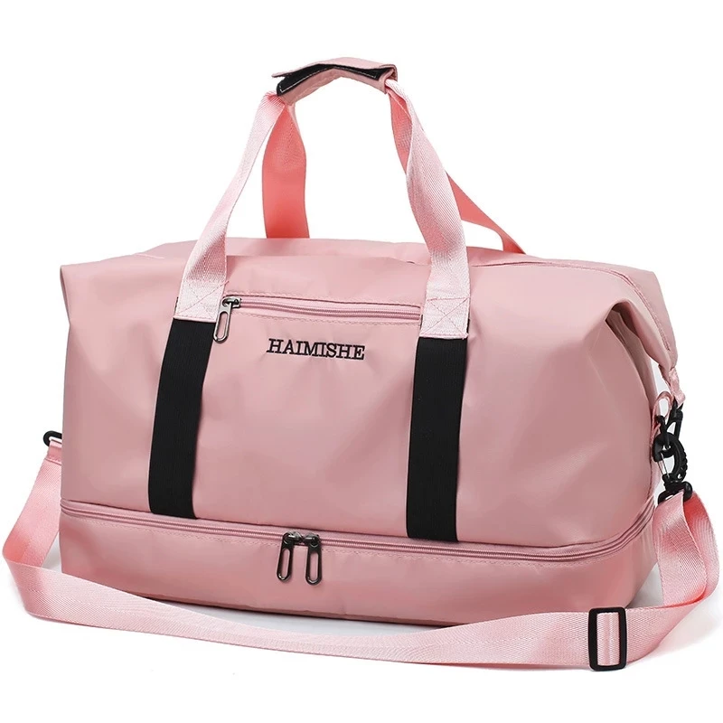 

Glossy Gym Bag Dry Wet Travel Fitness Bag for Men Tas Handbags Women Nylon Luggage Bag with Shoes Pocket Traveling Sac De Sport