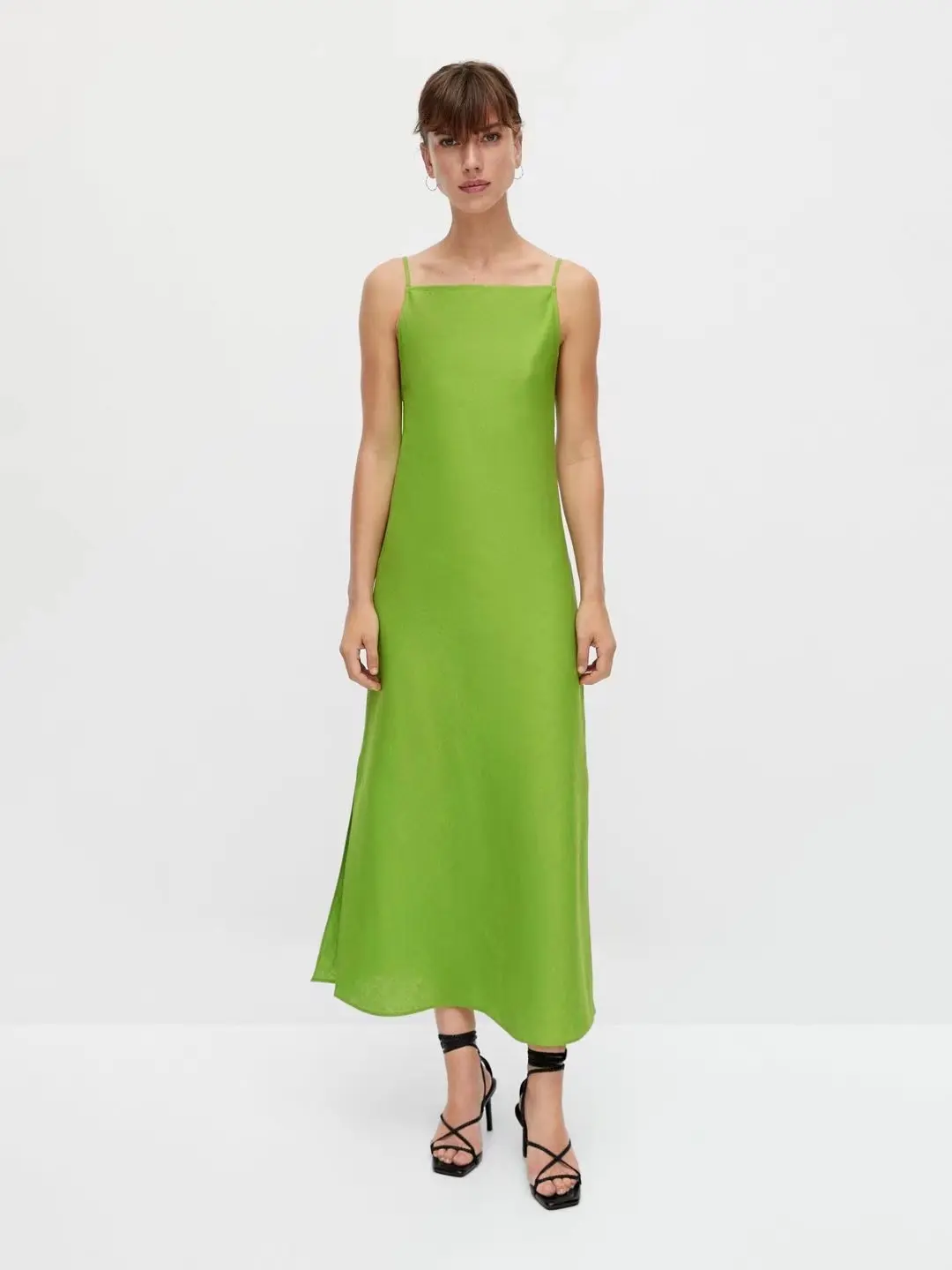 

Женское длинное платье на бретельках, Повседневное платье без рукавов в простом винтажном стиле, лето 2023