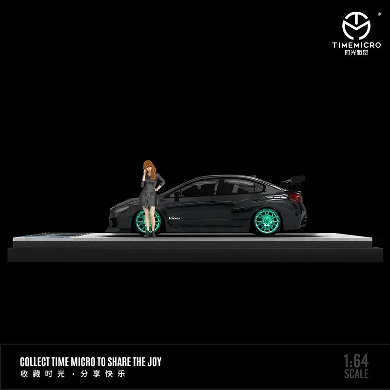 TIME MICRO&ampMOREART 1:64 WRX STI Carbon Cap литая под давлением модель автомобиля для ограниченной