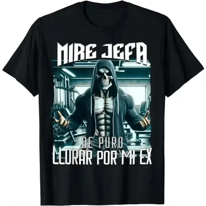 AAAH CULEROS ESO NO ERA CREATINA забавная футболка со скелетом для спортзала с юмористическим