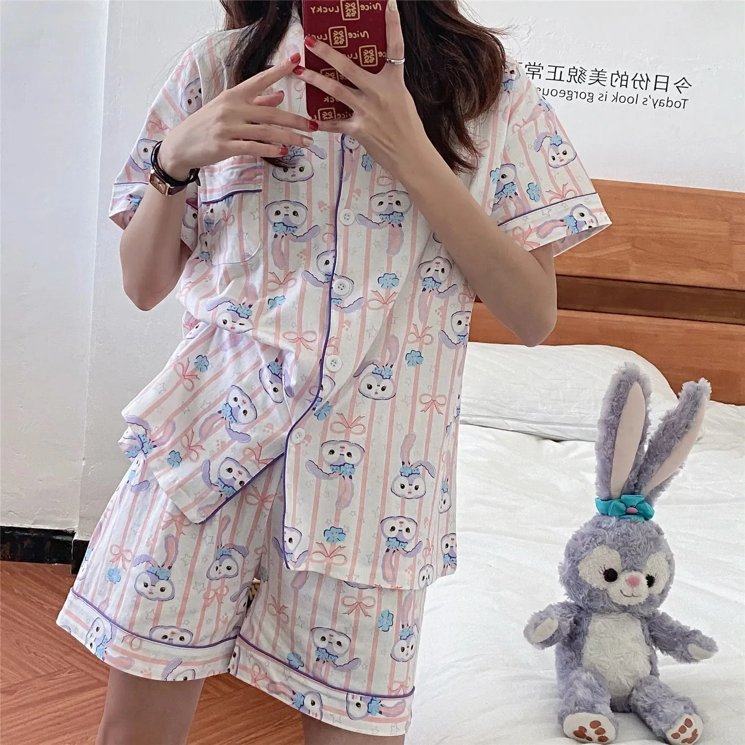 Пижама женская пижама с принтом коровы Повседневная Удобная Домашняя одежда