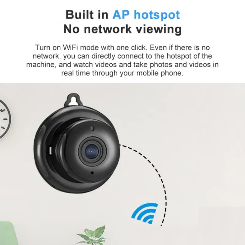 Мини Wi-Fi IP-камера HD 1080P Беспроводная внутренняя камера ночного видения охранная с