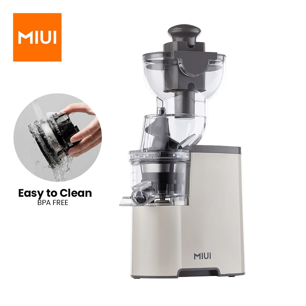 

MIUI Slow Juicer with Stainless Steel Strainer (FFS6) ,Cold Pressed Masticating Type Criginal Juice Machine,150W Home Edition