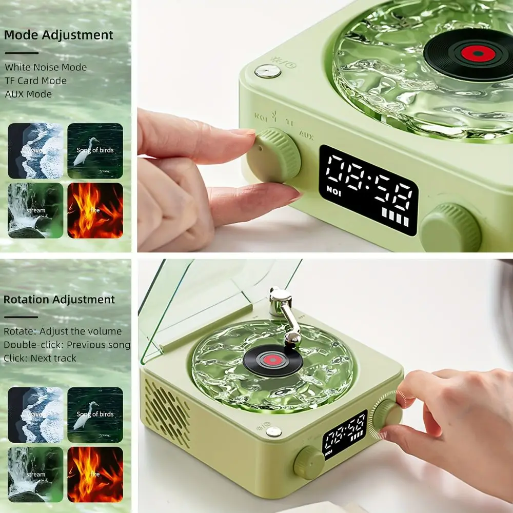 Музыкальный будильник Ретро Виниловый Bluetooth-динамик Сабвуфер Динамик