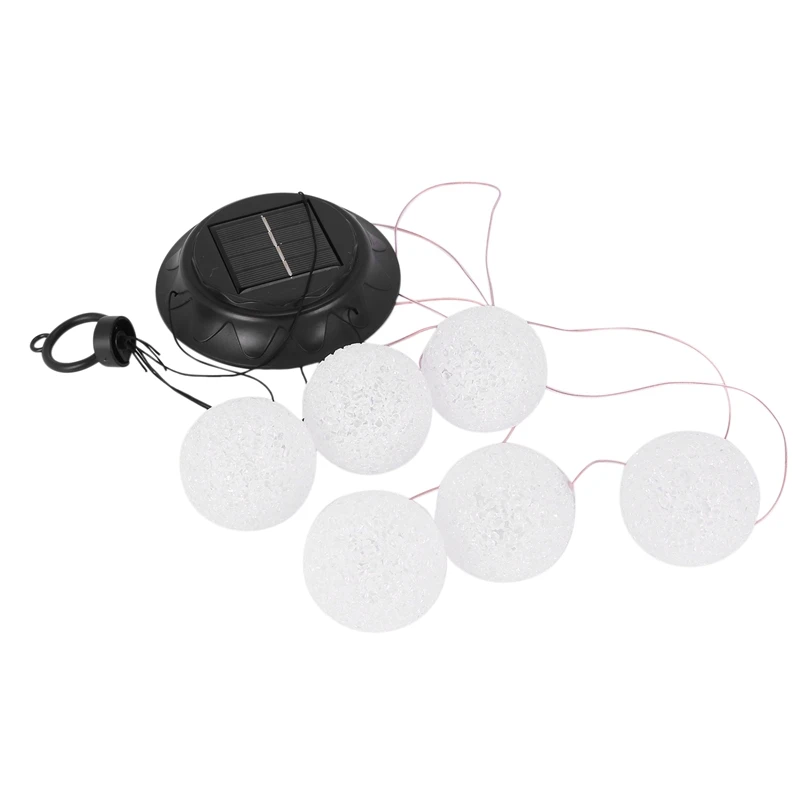 

Светодиодные фонари-колокольчики на солнечной батарее, лампа-Спиннер с меняющим цвет хрустальным шариком для сада и улицы, подвесное освещ...