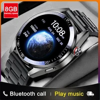 2022 new smart watch men always display the time bluetooth call 8gb local music sport smartwatch for men tws headphones android