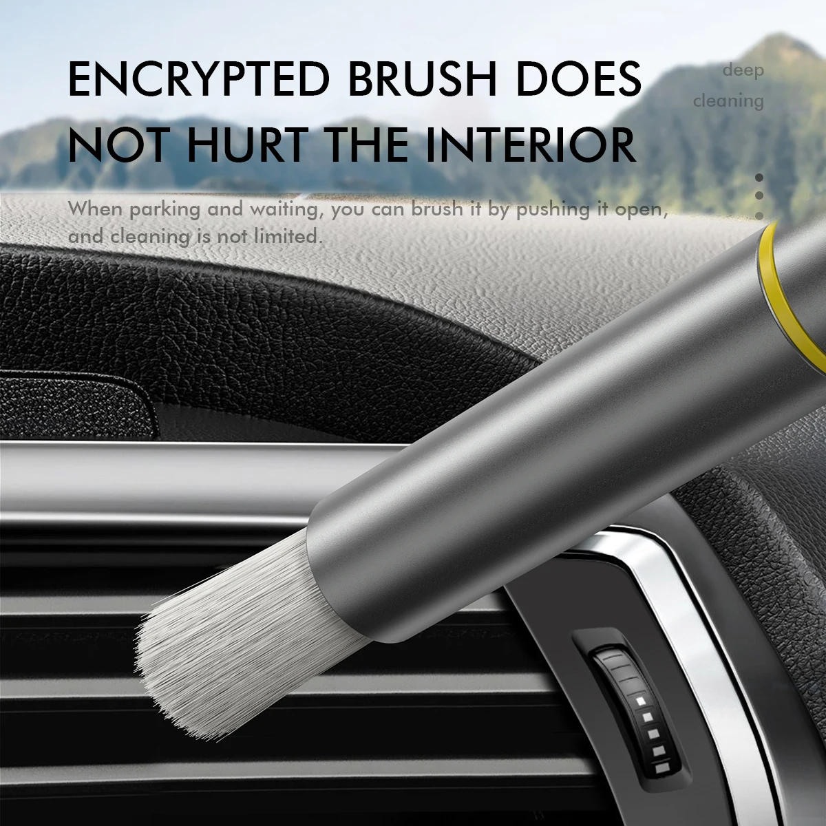 

3 In 1 Multifunctional Car Air Conditioning Air Outlet Cleaning Brush Car Broken Window Hammer Auto Tire Clearing Hook