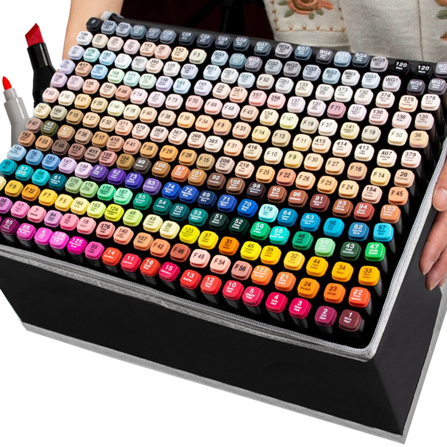 

Художественный Маркер 12-60 цветов/пакет, спиртовая фетровая ручка, Двойные наконечники, кольцевые маркеры для набросков манги, товары для ри...