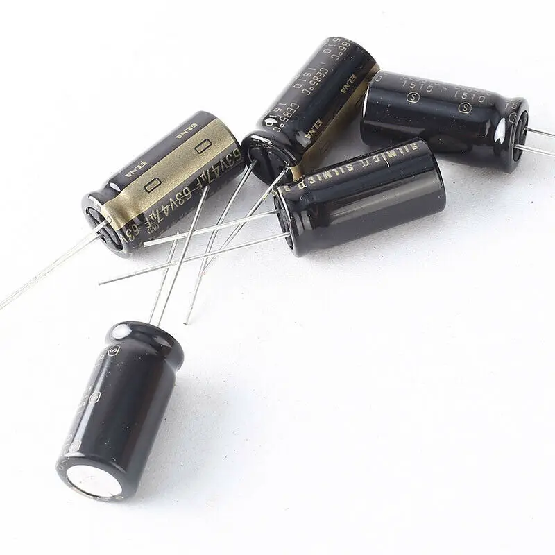 Capetor 10PCS ELNA 47uF 63V SILMIC II Audio Capacitor RFS JAPAN CAPS 10φx21mm ...