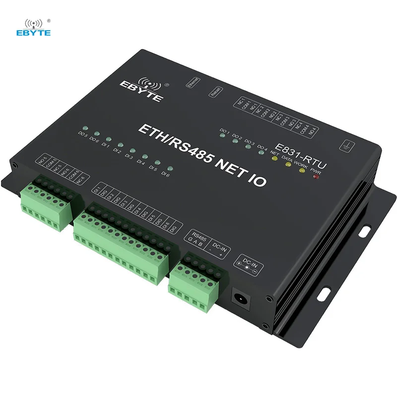 

Ebyte E831-RTU(6060-ETH) DAQ 12-канальный Преобразователь Ethernet в RS485 Modbus RTU в Modbus TCP Gateway IOT