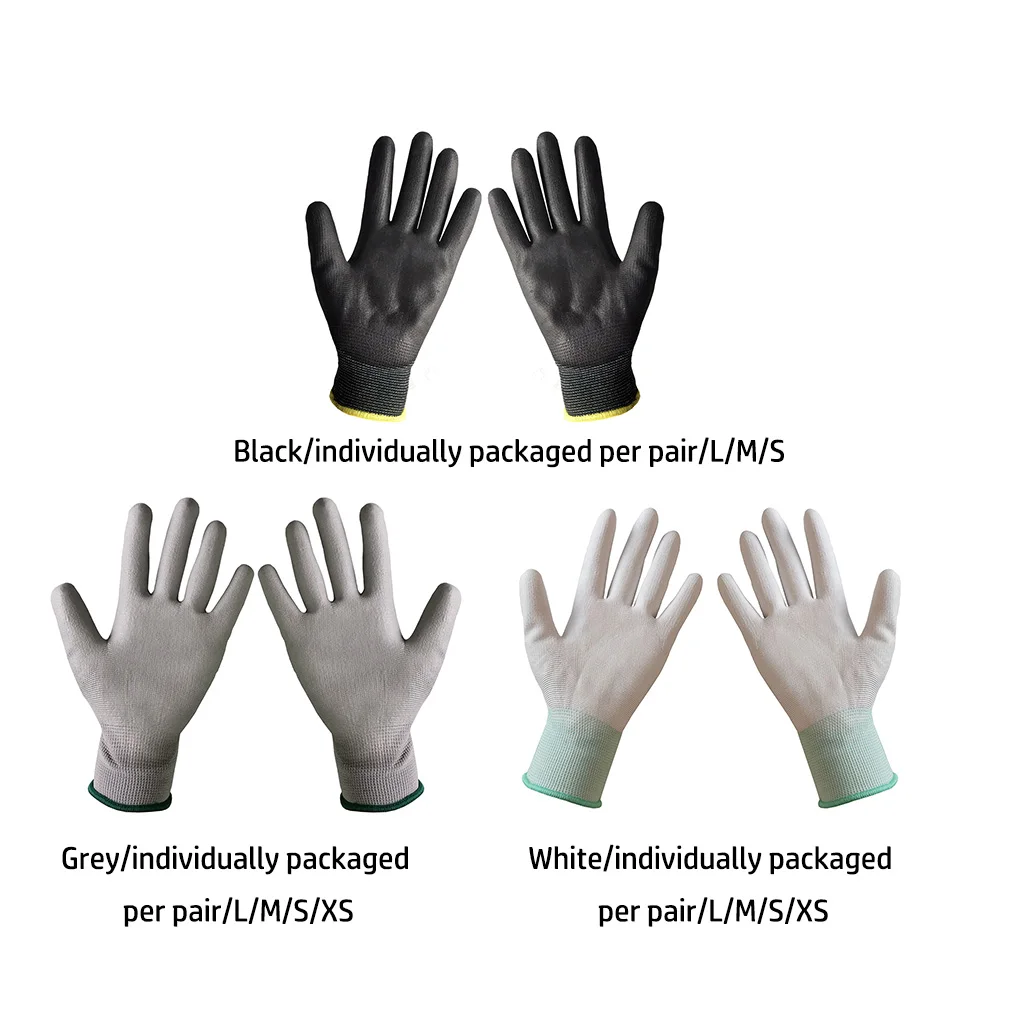 

Women Men Portable Work Protective Glove Construction Working Gardening Nonslip Nylon Gloves Hand Protector Grey