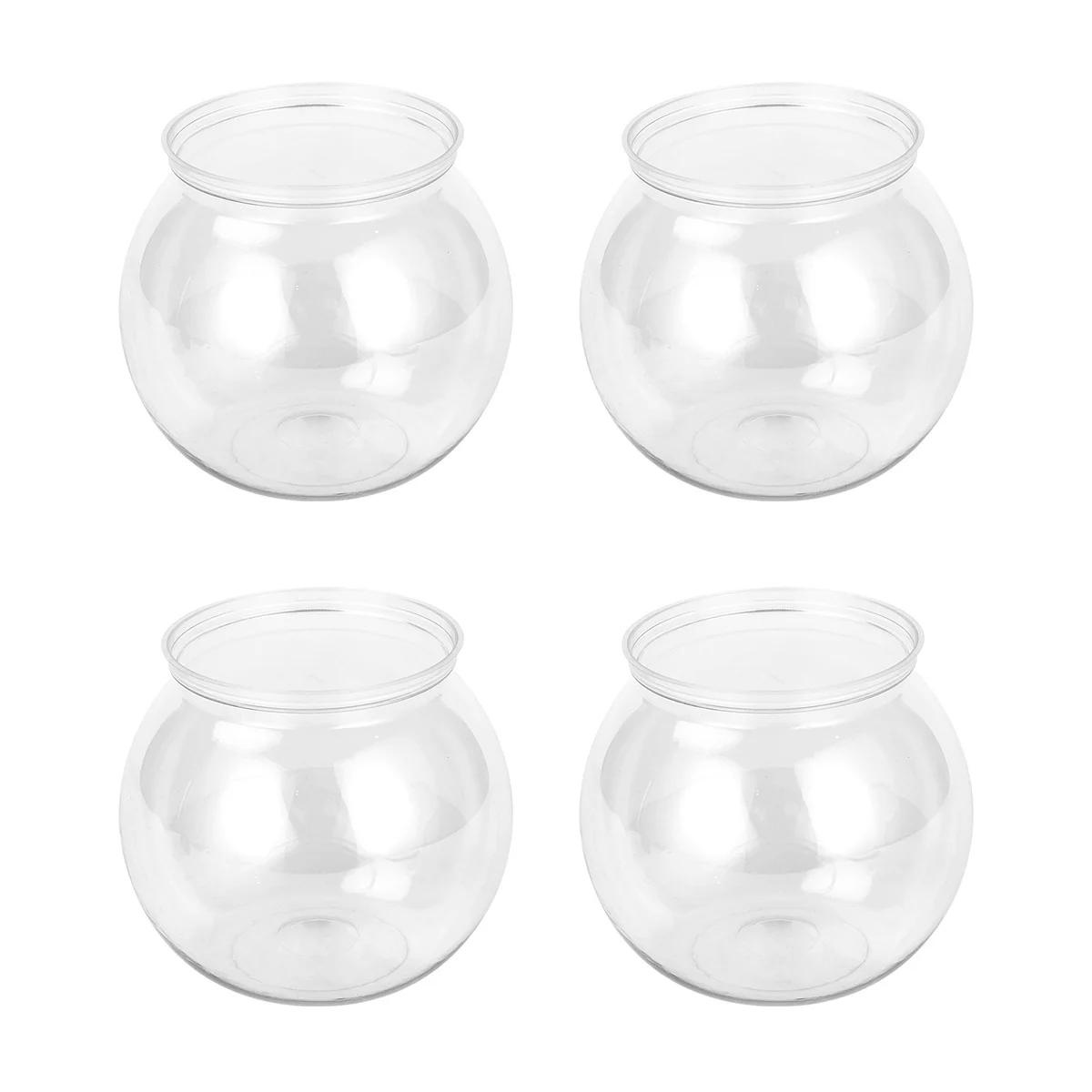 

4 Pcs Plastic Fish Tanks Hydroponics Plant Holder Desktop Fish Tank Ornaments