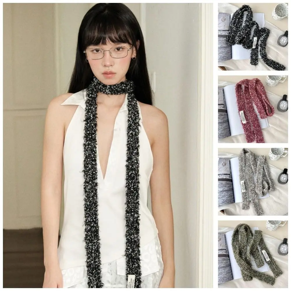 Повседневный шарф Harajuku Spicy Girl Y2K мягкие длинные узкие шарфы тонкие плюшевые