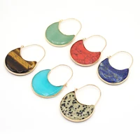 natural crystal stone pendants satchel shape quartz turquoise accessories jewelry making necklace earrings