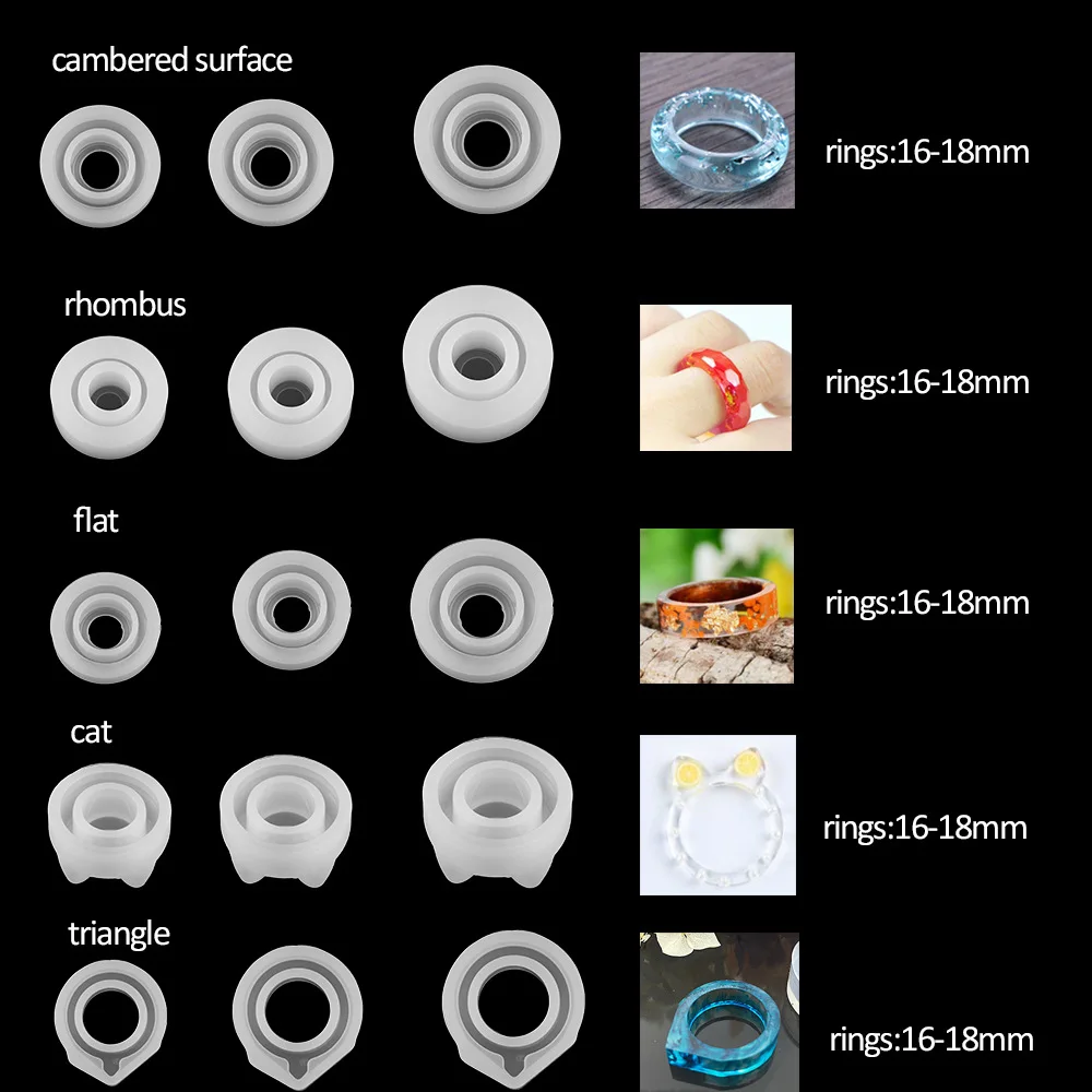 

New DIY Jewelry Accessories Crystal Epoxy Three Dimensional Semi Finished Silicone Cat Earring Mold Handmade Ring Accessories