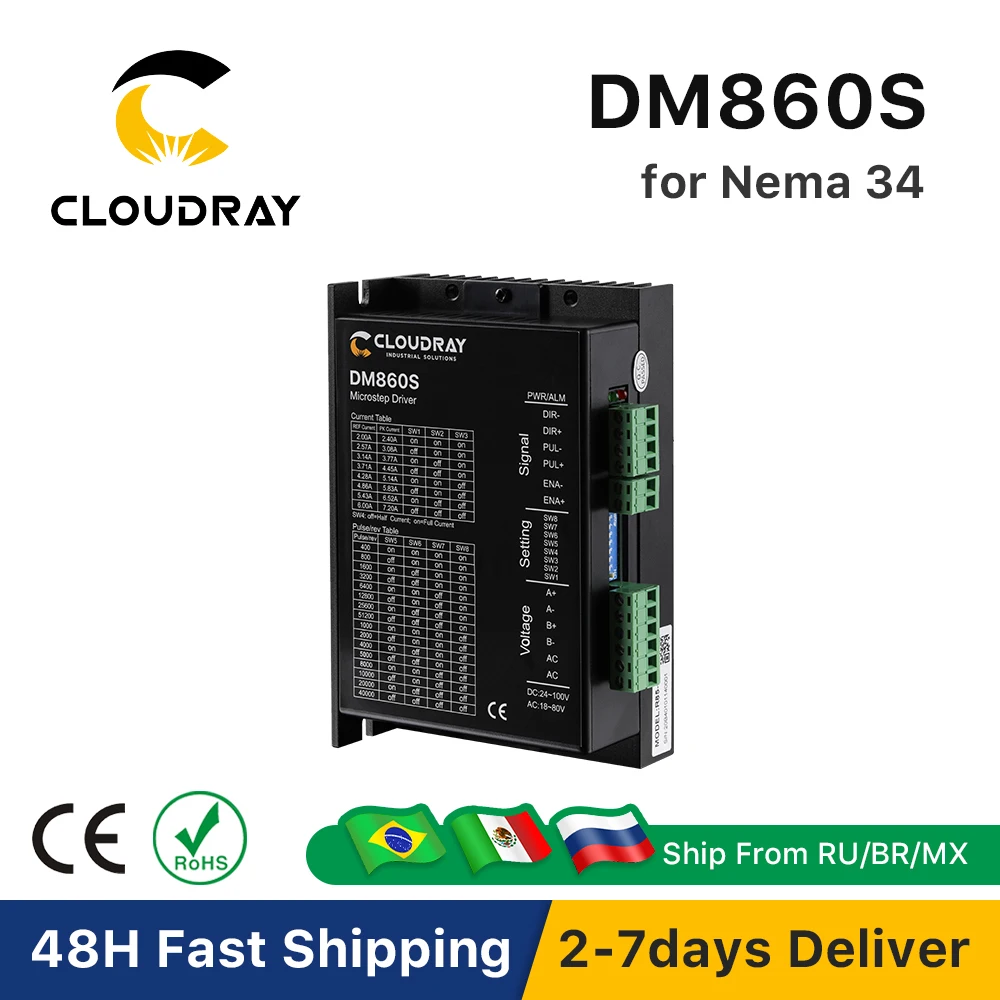 

Драйвер шагового двигателя Cloudray DM860S для Nema 34