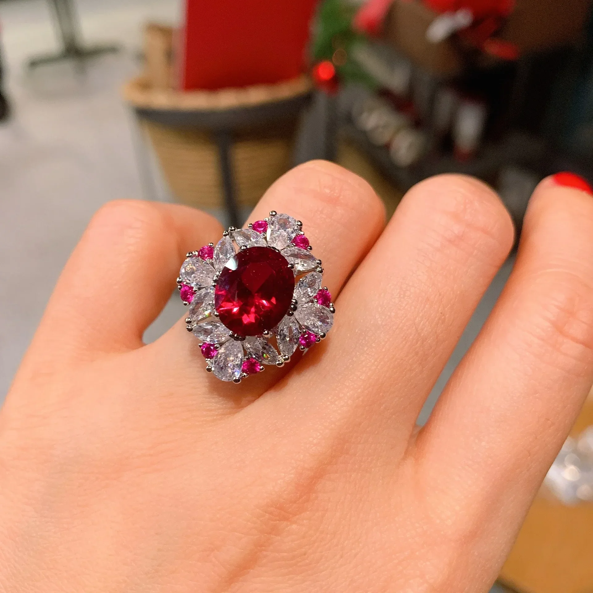 SrJewelry в Европе и Америке популярная имитация голубей крови красное сокровище дан