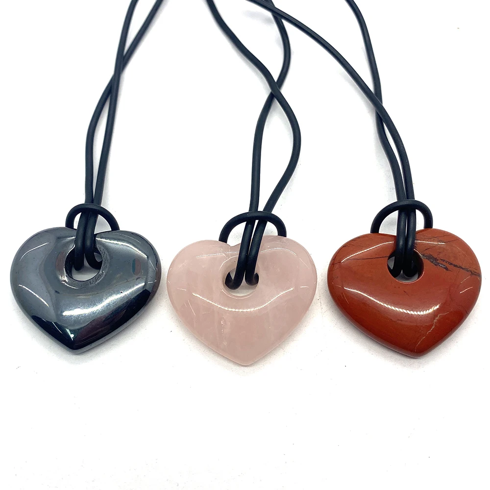 Оптовая продажа ожерелье из натурального камня Искусственный песчаник Розовый