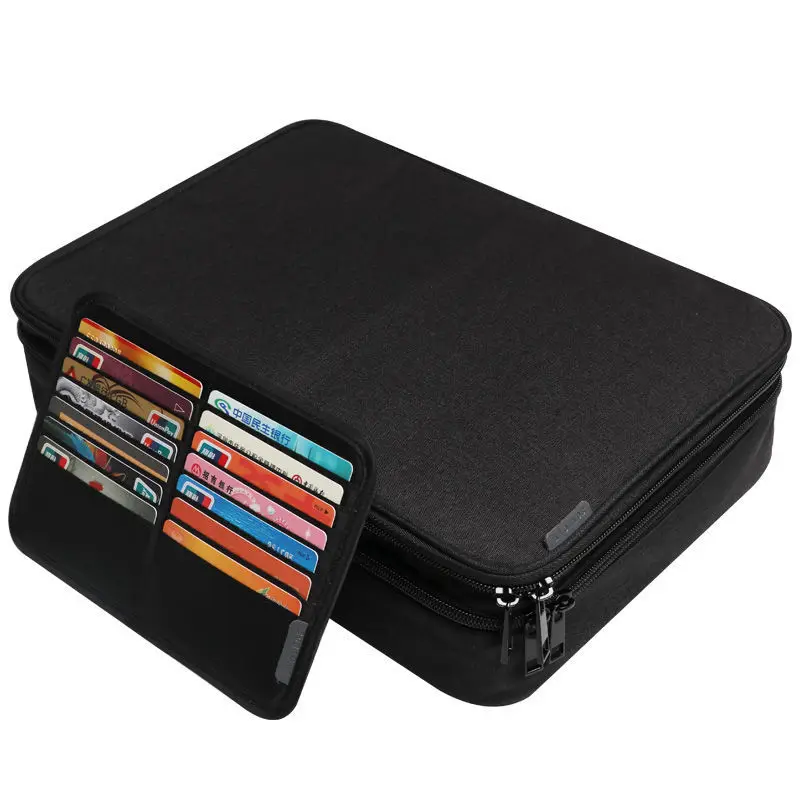 Large Capacity Multi-Layer Document Tickets Storage Bag Multifunction File Organizer Case Home Travel Passport Briefcase Supplie