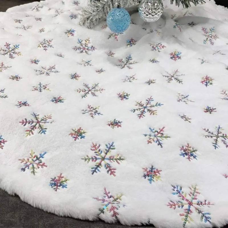 

Christmas Tree Skirt Tree Foot Carpet Tree Skirt Mat Under The Tree Decorations For Home Snowflake New Year Christmas Decoration