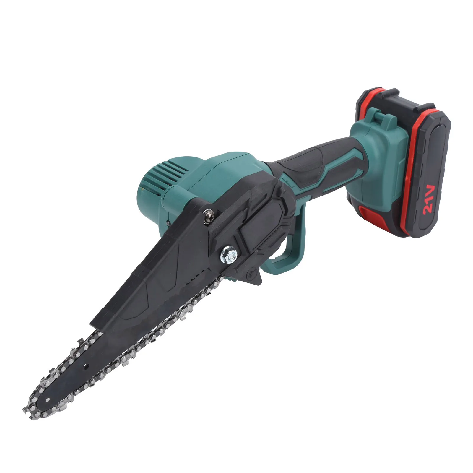 Мини-электрическая бензопила 550 Вт 21 В для отделки сада 1 литиевая батарея зарядка