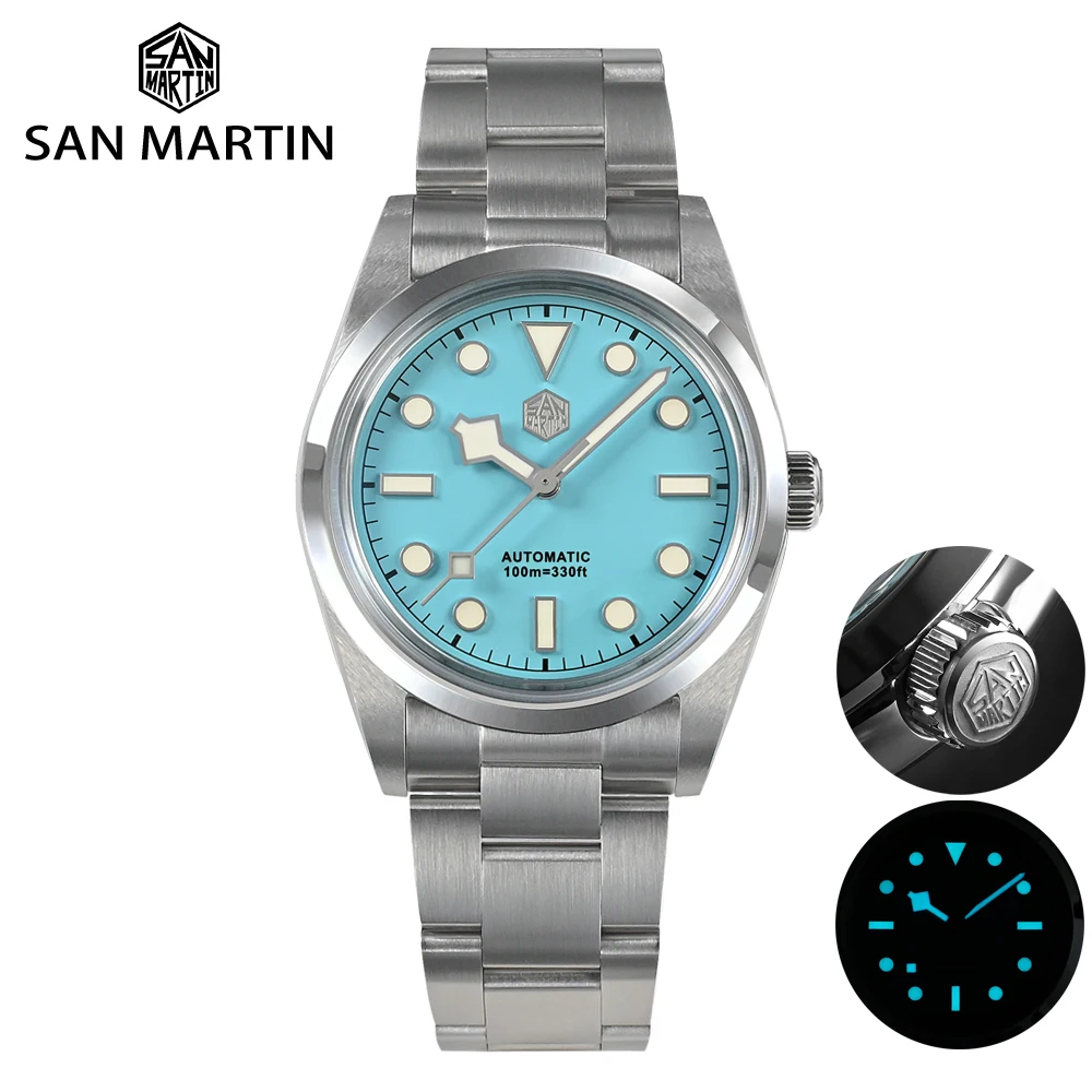 San Martin Men Luxury Watch 36mm BB36 Explore Climbing Series Couples Fashion Sport Watches PT5000 Automatic Mechanical 10Bar