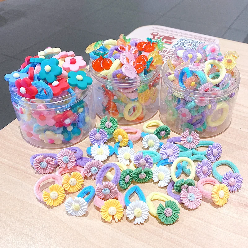 

10/20PCS Korean Version of Children's Rubber Band Cute Girl Hair High Elastic Towel Ring Headdress Princess Hair Accessories