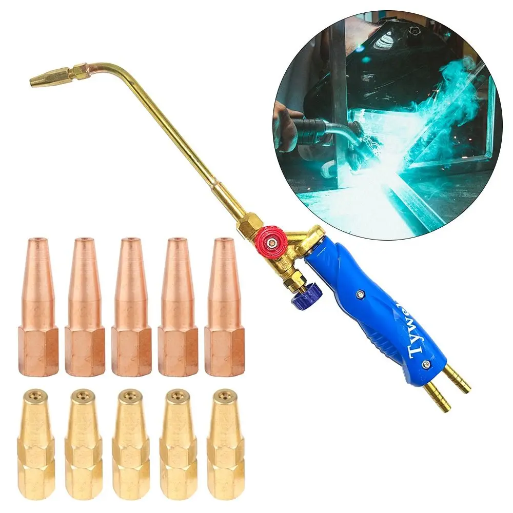 

5pcs 1# 2# 3# 4# 5# Propane Acetylene Cutting Pure Copper Torch Tip H01-2 Oxygen Welding Gas Brazing Torch Nozzle